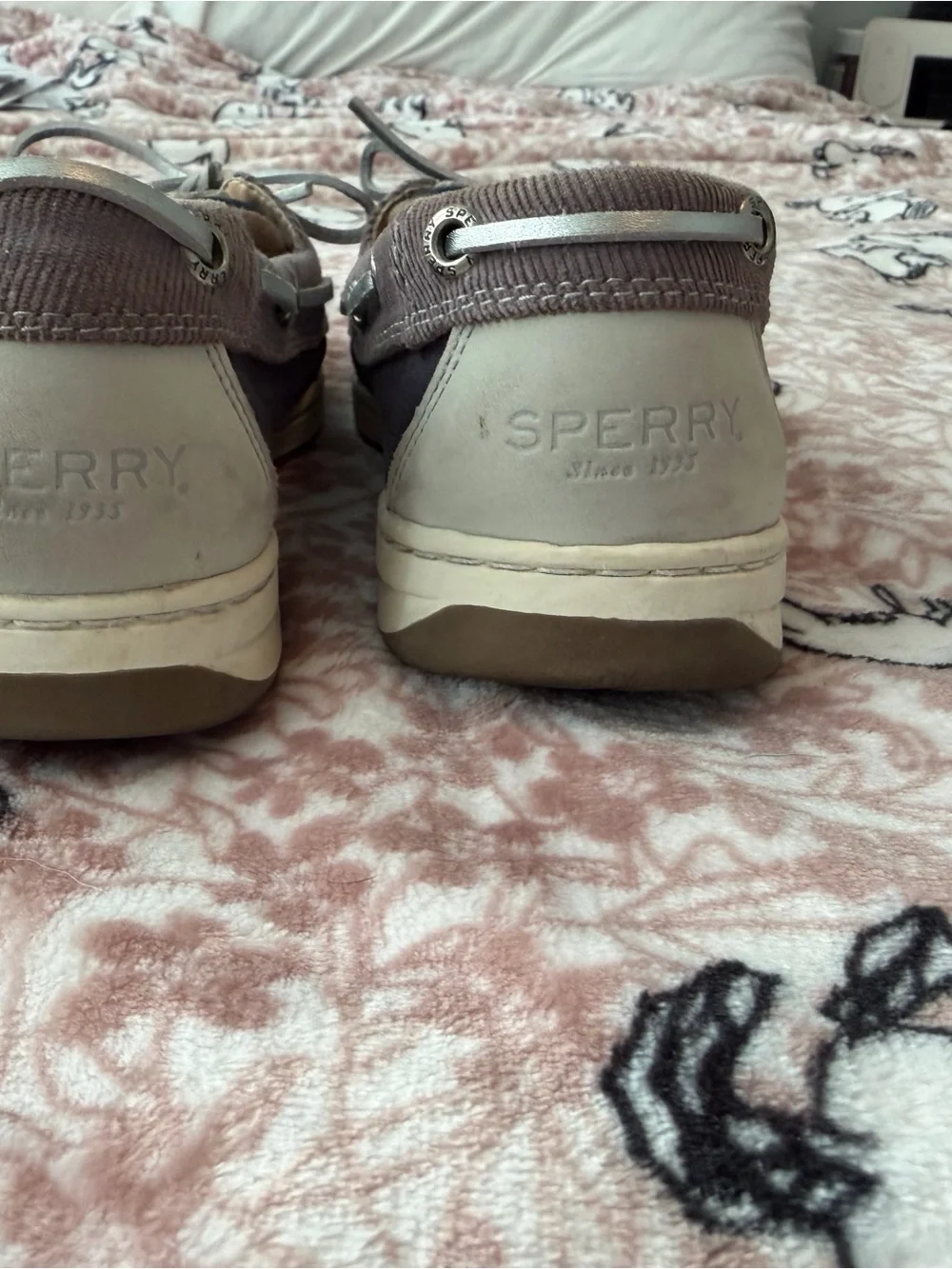 Sperry Navy Blue and Tan Two-Tone Boat Shoes